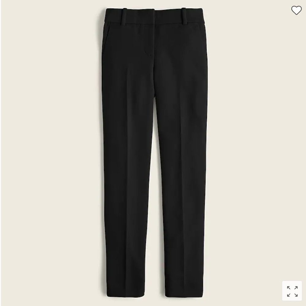 Black Dress Pants J. Crew 100% Wool NWT Size 2